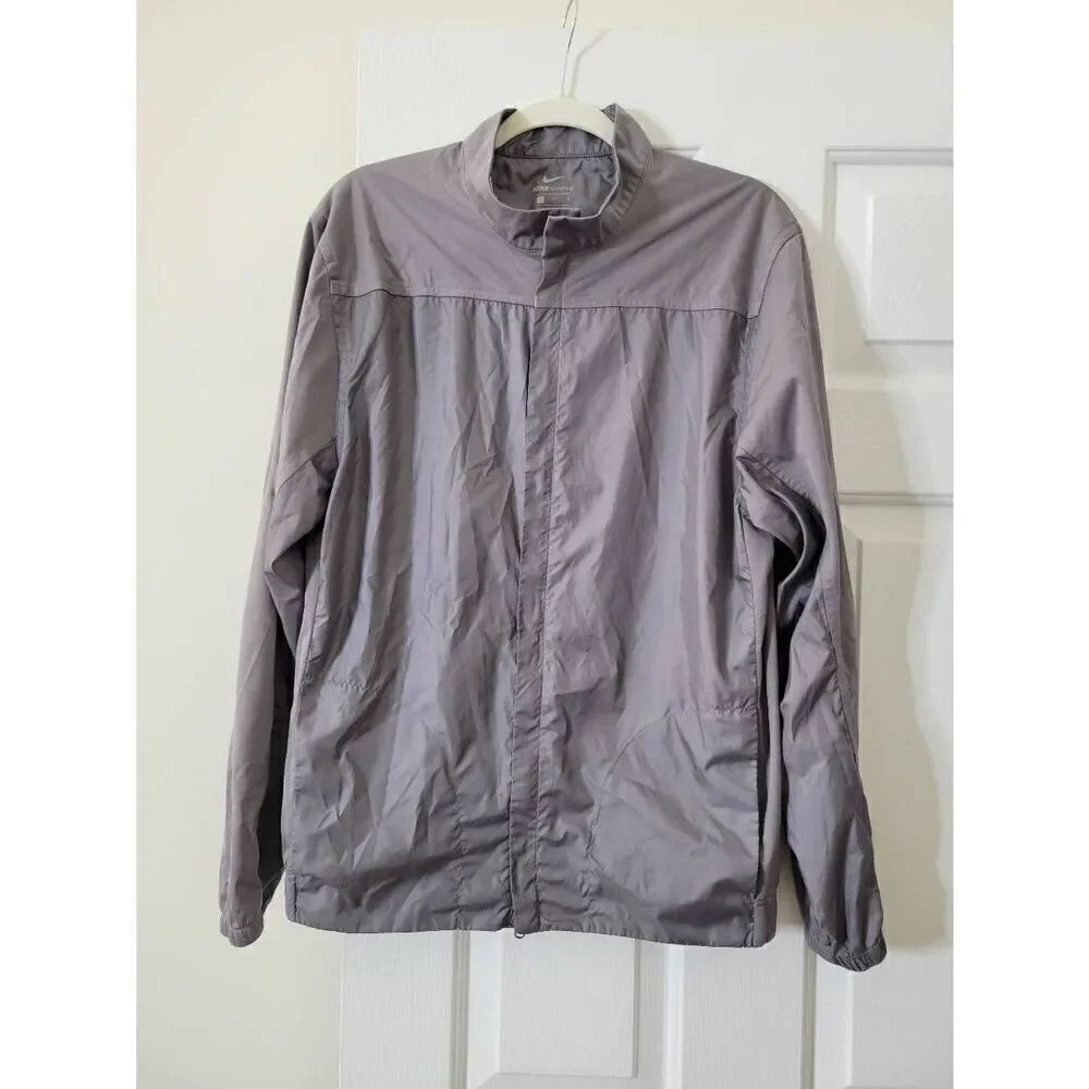 Nike Shield Grey Full-Zip Golf Jacket Men's Sz L